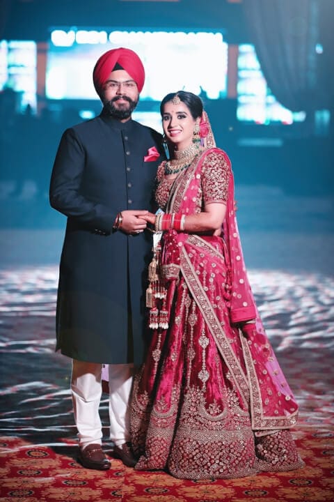 A professional wedding photographer capturing special moments in Delhi.