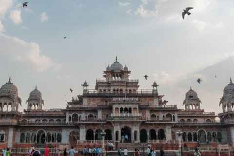 The majestic Red Fort palace in Jaipur, India, showcasing its grandeur and rich history.